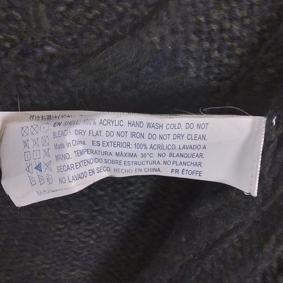 Forever 21 Chunky Cable Knit Open Front Cardigan Size Small in Navy, Green - Picture 11 of 11